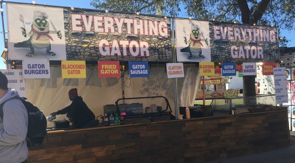 The Florida State Fair - Tampa Florida Gator Food