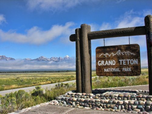 Grand Teton National Park Sign South Entrance 191g