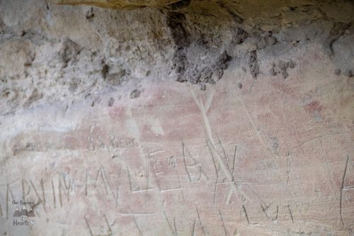 Visiting Pompeys Pillar National Monument - Native American Markings